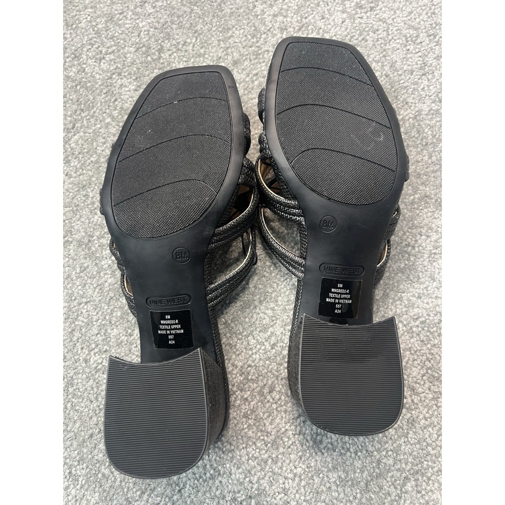 Nine West Women's Black Heeled Sandals Size 8 New - Picture 6 of 6